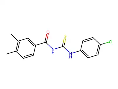 N-[(4-chlorophenyl)carbamothioyl]-3,4-dimethylbenzamide structure
