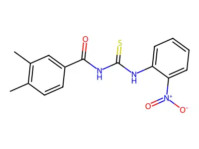 3,4-dimethyl-N-[(2-nitrophenyl)carbamothioyl]benzamide structure