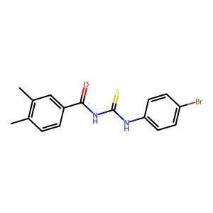 N-[(4-bromophenyl)carbamothioyl]-3,4-dimethylbenzamide structure
