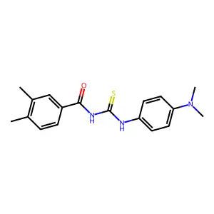 N-[[4-(dimethylamino)phenyl]carbamothioyl]-3,4-dimethylbenzamide structure