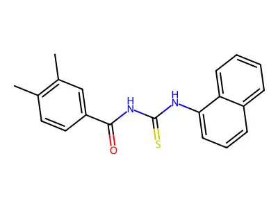 3,4-dimethyl-N-(naphthalen-1-ylcarbamothioyl)benzamide structure