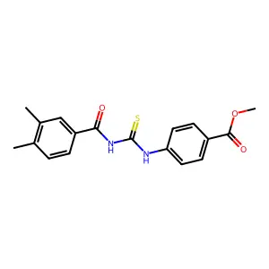 Methyl 4-({[(3,4-dimethylphenyl)carbonyl]carbamothioyl}amino)benzoate structure