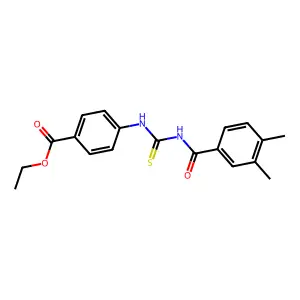 Ethyl 4-({[(3,4-dimethylphenyl)carbonyl]carbamothioyl}amino)benzoate structure