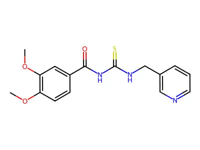 3,4-dimethoxy-N-(pyridin-3-ylmethylcarbamothioyl)benzamide structure