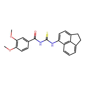 1-Acenaphthen-5-yl-3-(3,4-dimethoxy-benzoyl)-thiourea structure