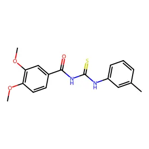 3,4-dimethoxy-N-[(3-methylphenyl)carbamothioyl]benzamide structure