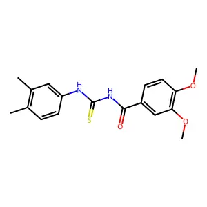 N-[(3,4-dimethylphenyl)carbamothioyl]-3,4-dimethoxybenzamide structure