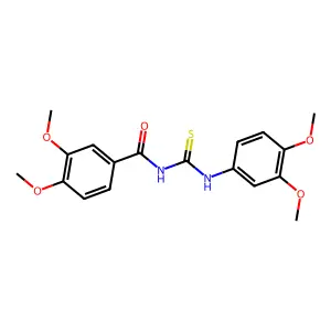 N-(3,4-dimethoxybenzoyl)-N'-(3,4-dimethoxyphenyl)thiourea structure