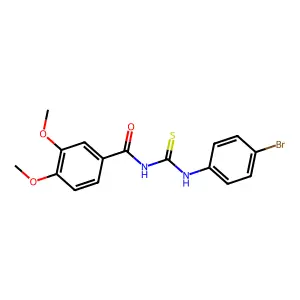 N-[(4-bromophenyl)carbamothioyl]-3,4-dimethoxybenzamide structure