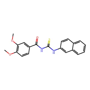 3,4-dimethoxy-N-(naphthalen-2-ylcarbamothioyl)benzamide structure