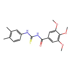 N-[(3,4-dimethylphenyl)carbamothioyl]-3,4,5-trimethoxybenzamide structure
