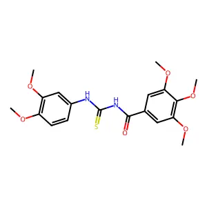 N-[(3,4-dimethoxyphenyl)carbamothioyl]-3,4,5-trimethoxybenzamide structure