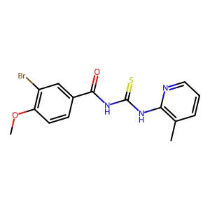 N-(3-bromo-4-methoxybenzoyl)-N'-(3-methyl-2-pyridinyl)thiourea structure