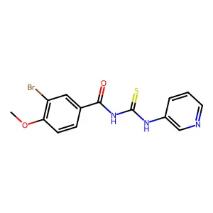 N-(3-bromo-4-methoxybenzoyl)-N'-(3-pyridinyl)thiourea structure