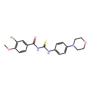 3-bromo-4-methoxy-N-{[4-(morpholin-4-yl)phenyl]carbamothioyl}benzamide structure