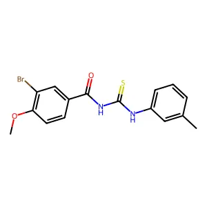 N-(3-bromo-4-methoxybenzoyl)-N'-(3-methylphenyl)thiourea structure