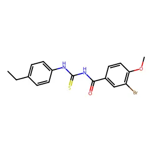 3-bromo-N-[(4-ethylphenyl)carbamothioyl]-4-methoxybenzamide structure