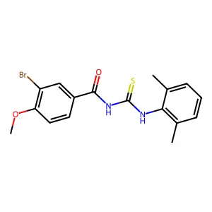 3-bromo-N-[(2,6-dimethylphenyl)carbamothioyl]-4-methoxybenzamide structure