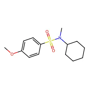 N-cyclohexyl-4-methoxy-N-methylbenzenesulfonamide structure