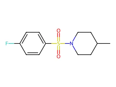 1-[(4-Fluorophenyl)sulfonyl]-4-methylpiperidine structure