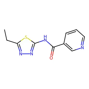 N-(5-ethyl-1,3,4-thiadiazol-2-yl)nicotinamide structure