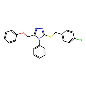 3-[(4-Chlorophenyl)methylsulfanyl]-5-(phenoxymethyl)-4-phenyl-1,2,4-triazole structure