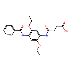 4-[4-(Benzoylamino)-2,5-diethoxyanilino]-4-oxobutanoic acid structure