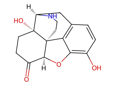 (5alpha)-4,5-Epoxy-3,14-dihydroxymorphinan-6-one structure