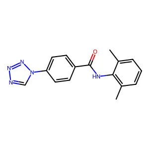 N-(2,6-dimethylphenyl)-4-(tetrazol-1-yl)benzamide structure