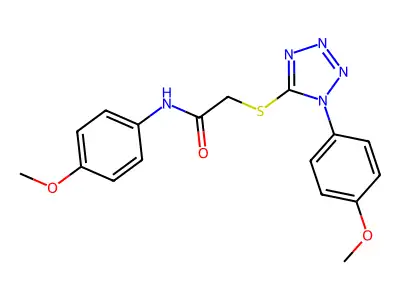 N-(4-methoxyphenyl)-2-[1-(4-methoxyphenyl)tetrazol-5-yl]sulfanylacetamide structure