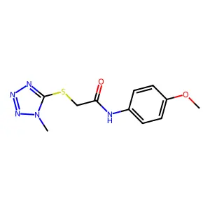 N-(4-methoxyphenyl)-2-(1-methyltetrazol-5-yl)sulfanylacetamide structure