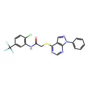 C20H13ClF3N5OS structure