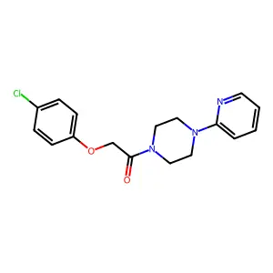 2-(4-Chlorophenoxy)-1-(4-pyridin-2-ylpiperazin-1-yl)ethanone structure