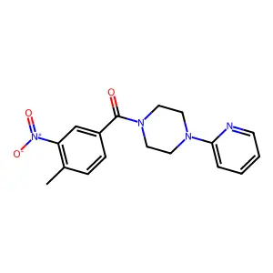 (4-Methyl-3-nitrophenyl)-(4-pyridin-2-ylpiperazin-1-yl)methanone structure