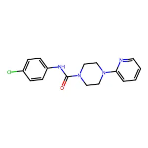 N-(4-chlorophenyl)-4-(pyridin-2-yl)piperazine-1-carboxamide structure