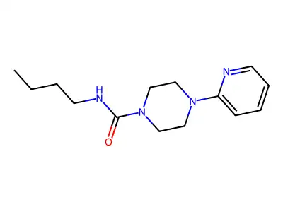 N-Butyl(4-(2-pyridyl)piperazinyl)formamide structure