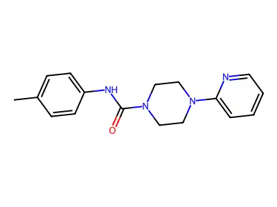N-(4-methylphenyl)-4-(pyridin-2-yl)piperazine-1-carboxamide structure