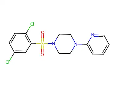 1,4-Dichloro-2-((4-(2-pyridyl)piperazinyl)sulfonyl)benzene structure