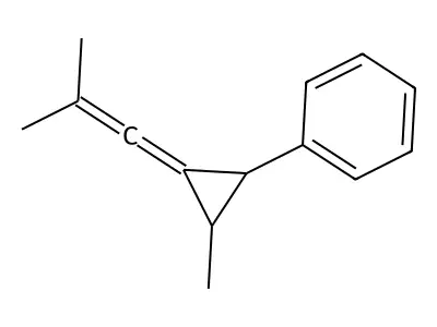 Benzene, (2-methyl-3-(2-methyl-1-propenylidene)cyclopropyl)-, cis- structure