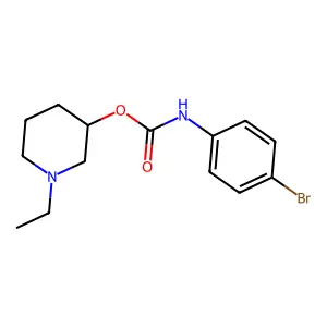 Carbanilic acid, p-bromo-, N-ethyl-3-piperidinyl ester structure
