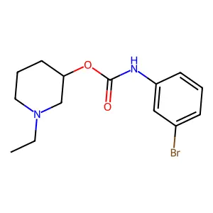 Carbanilic acid, m-bromo-, N-ethyl-3-piperidinyl ester structure