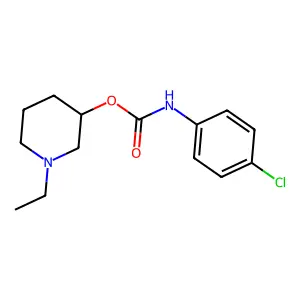 Carbanilic acid, p-chloro-, N-ethyl-3-piperidinyl ester structure