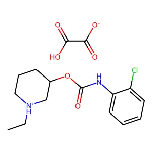 Oxalic acid--1-ethylpiperidin-3-yl hydrogen (2-chlorophenyl)carbonimidate (1/1) structure