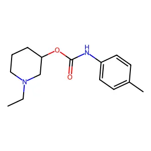 Carbanilic acid, p-methyl-, N-ethyl-3-piperidinyl ester structure
