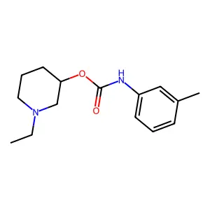 Carbanilic acid, m-methyl-, N-ethyl-3-piperidinyl ester structure