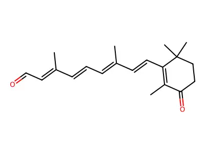3,7-Dimethyl-9-(2,6,6-trimethyl-3-oxocyclohexen-1-yl)nona-2,4,6,8-tetraenal structure