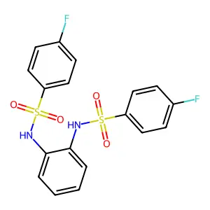 4-fluoro-N-[2-[(4-fluorophenyl)sulfonylamino]phenyl]benzenesulfonamide structure
