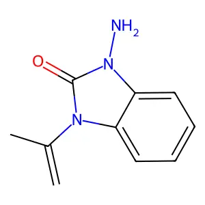 1-amino-3-isopropenyl-1,3-dihydro-2H-benzimidazol-2-one structure