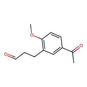 3-(5-Acetyl-2-methoxyphenyl)propanal structure