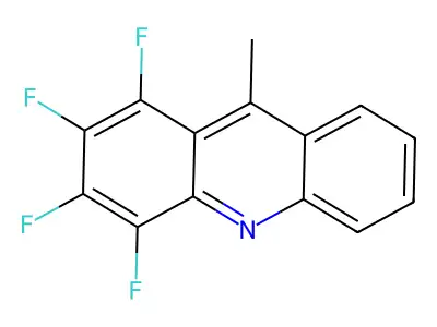 1,2,3,4-Tetrafluoro-9-methylacridine structure